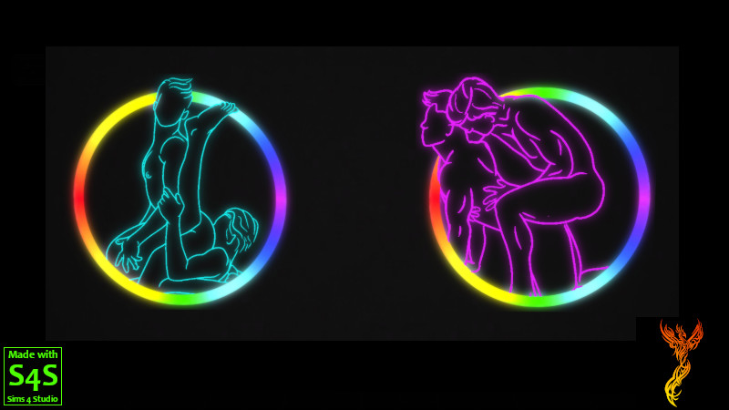 Gay Sex Position Rainbow Neon Wall Lights