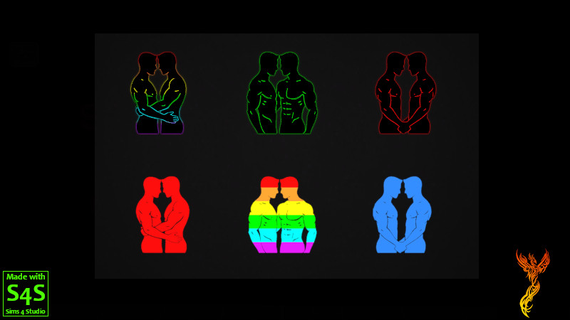 More Men Hugging Neon Wall Lights