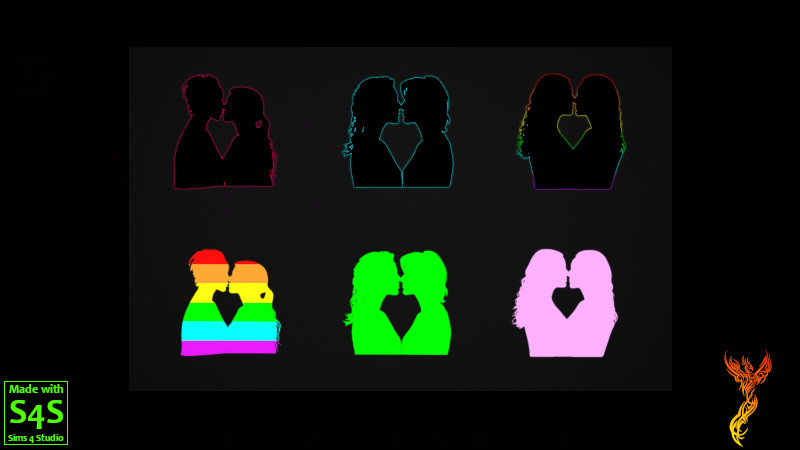 Women Hugging Neon Wall Lights