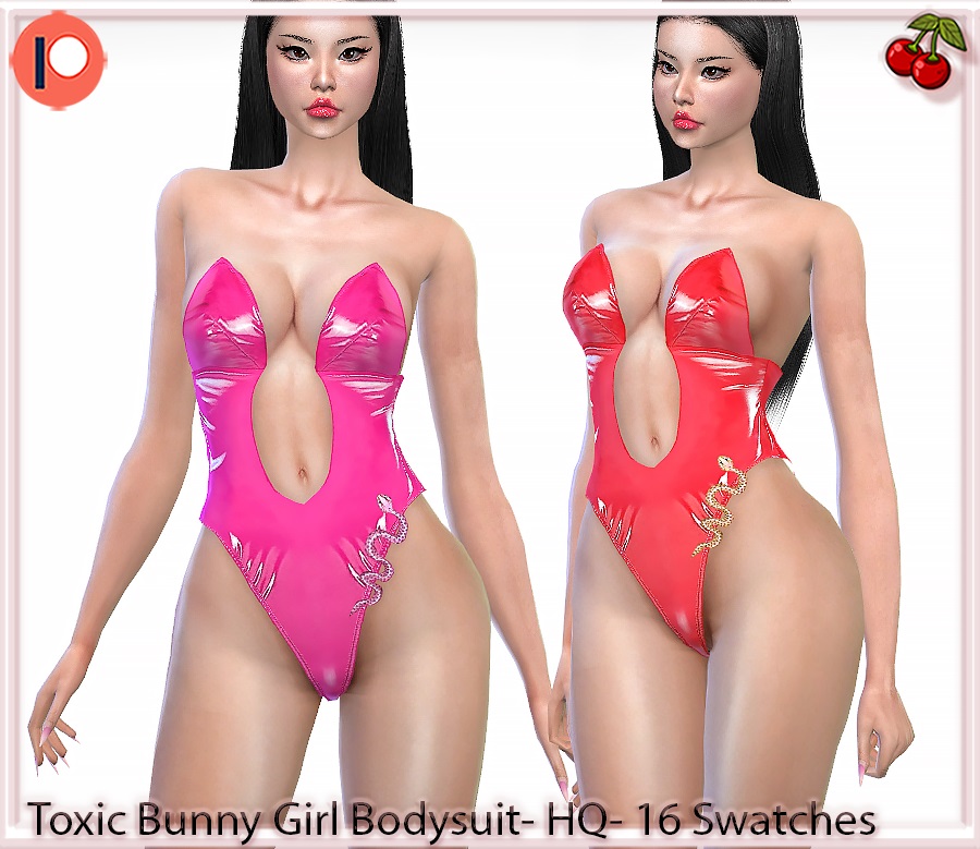 Toxic Bunny Girl Vinyl Bodysuit
