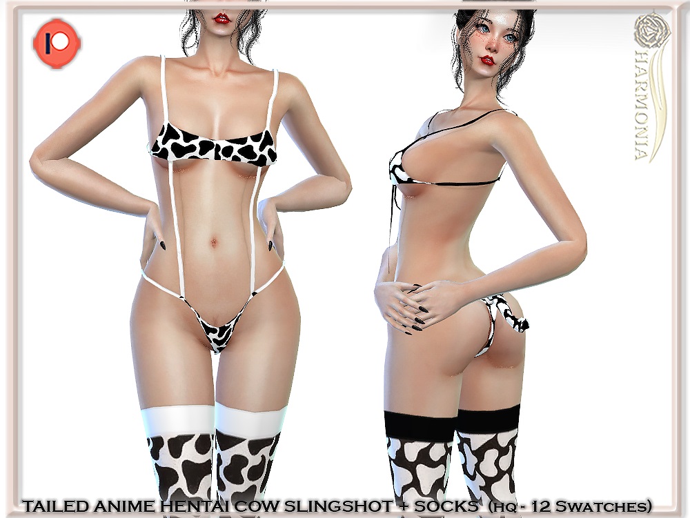 🐮Tailed Anime Hentai Slingshot + Socks