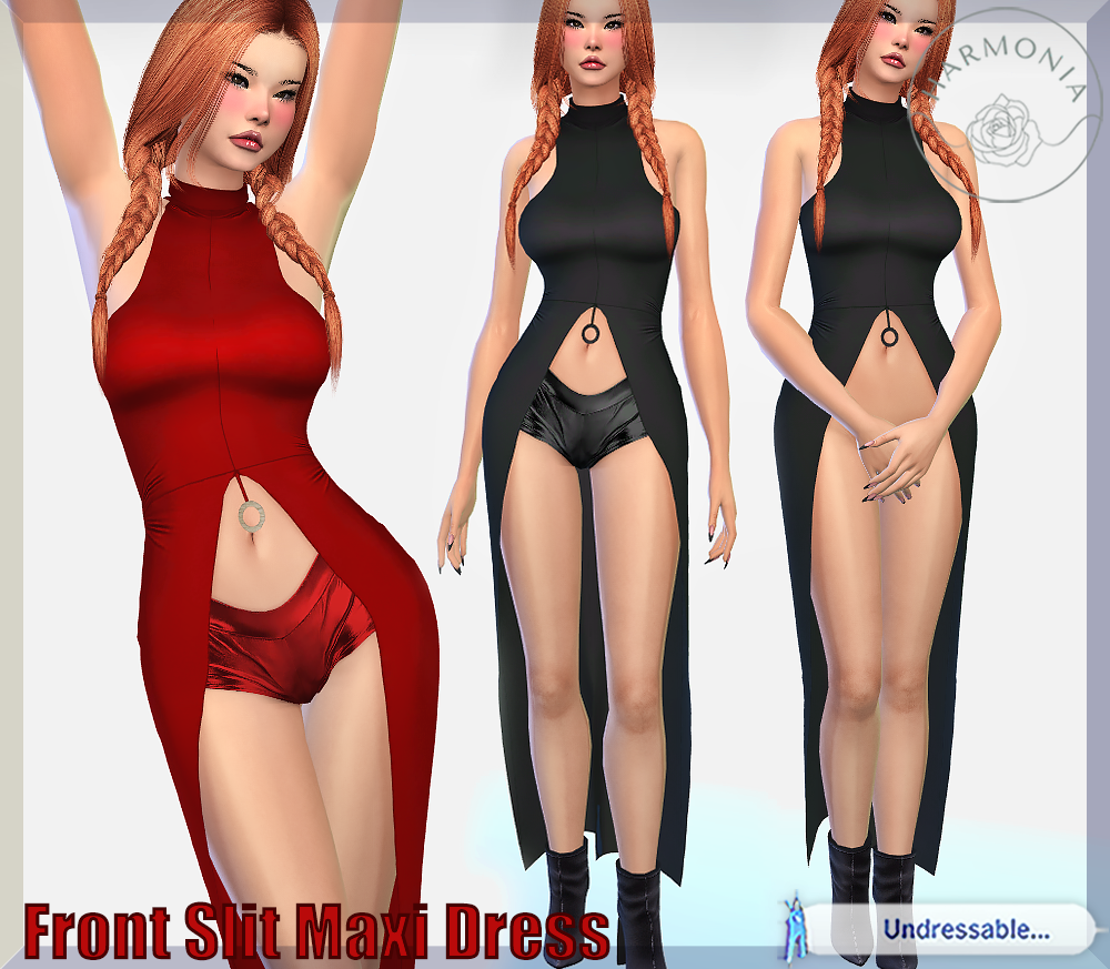 Front Slit Maxi Dress (Undressable)