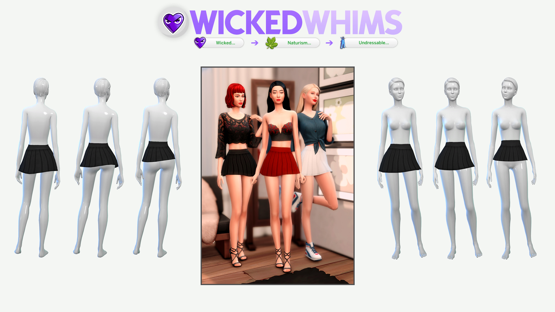 Pleated Mini Skirt