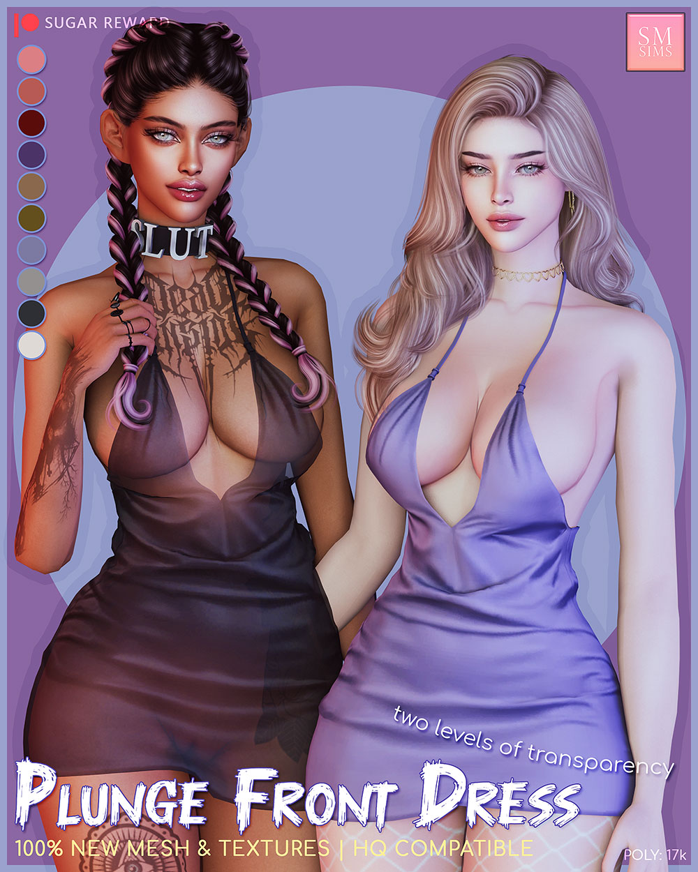 Plunge Front Dress
