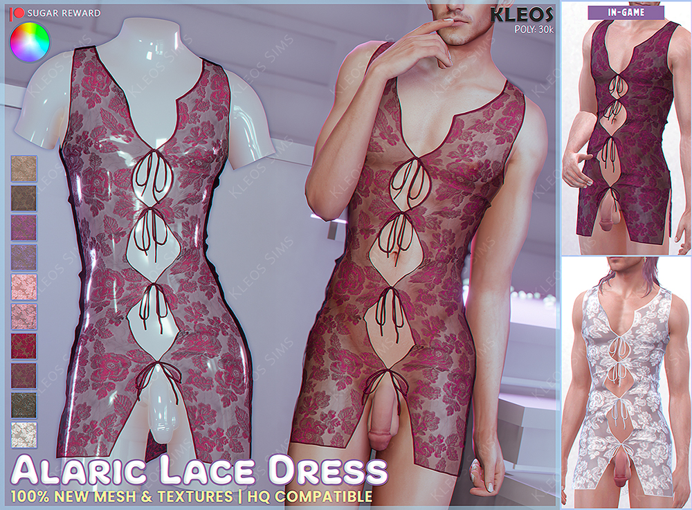 Alaric Men's Lace Dress [UPDATED for ADAMV2]